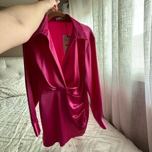Silk hot pink Dress